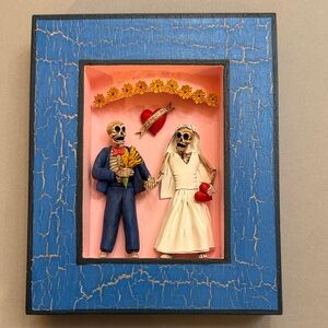 Skeleton Wedding Shadow Box Art